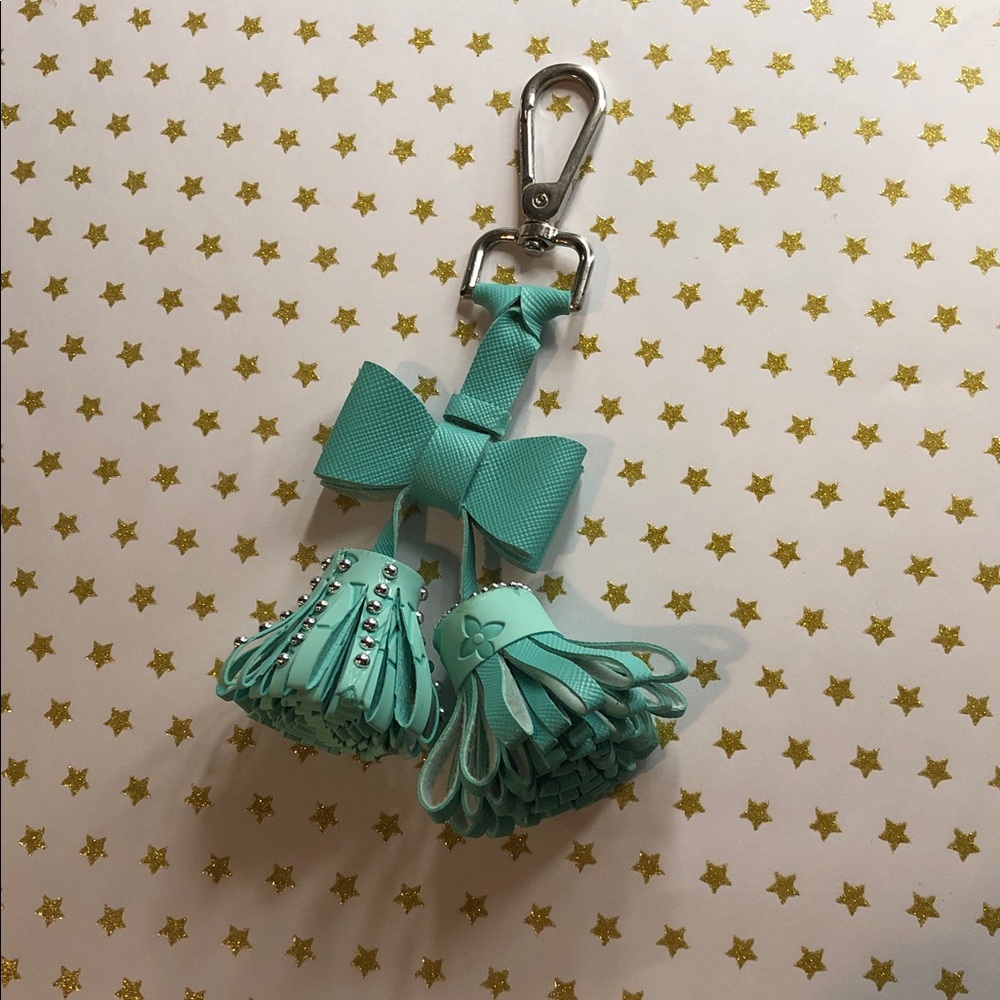 Tiffany color Tassel Keychain